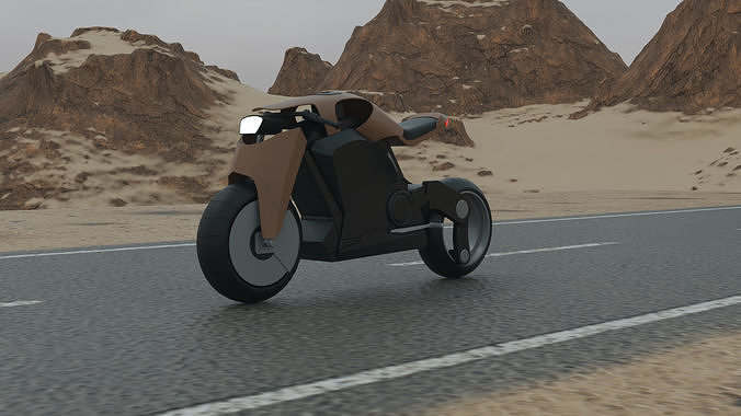 Futuristic Concept Motorcycle Low-poly 3D model