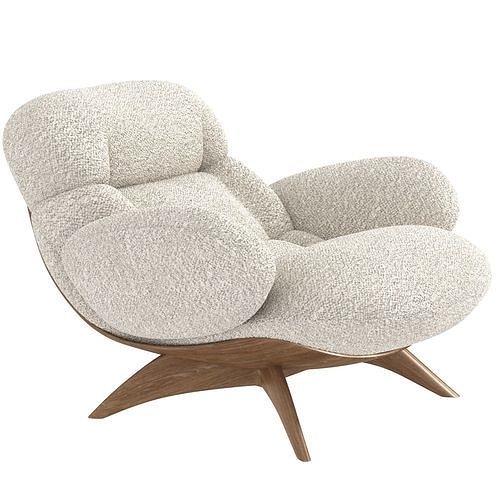 Custom made lounge chair 3D model