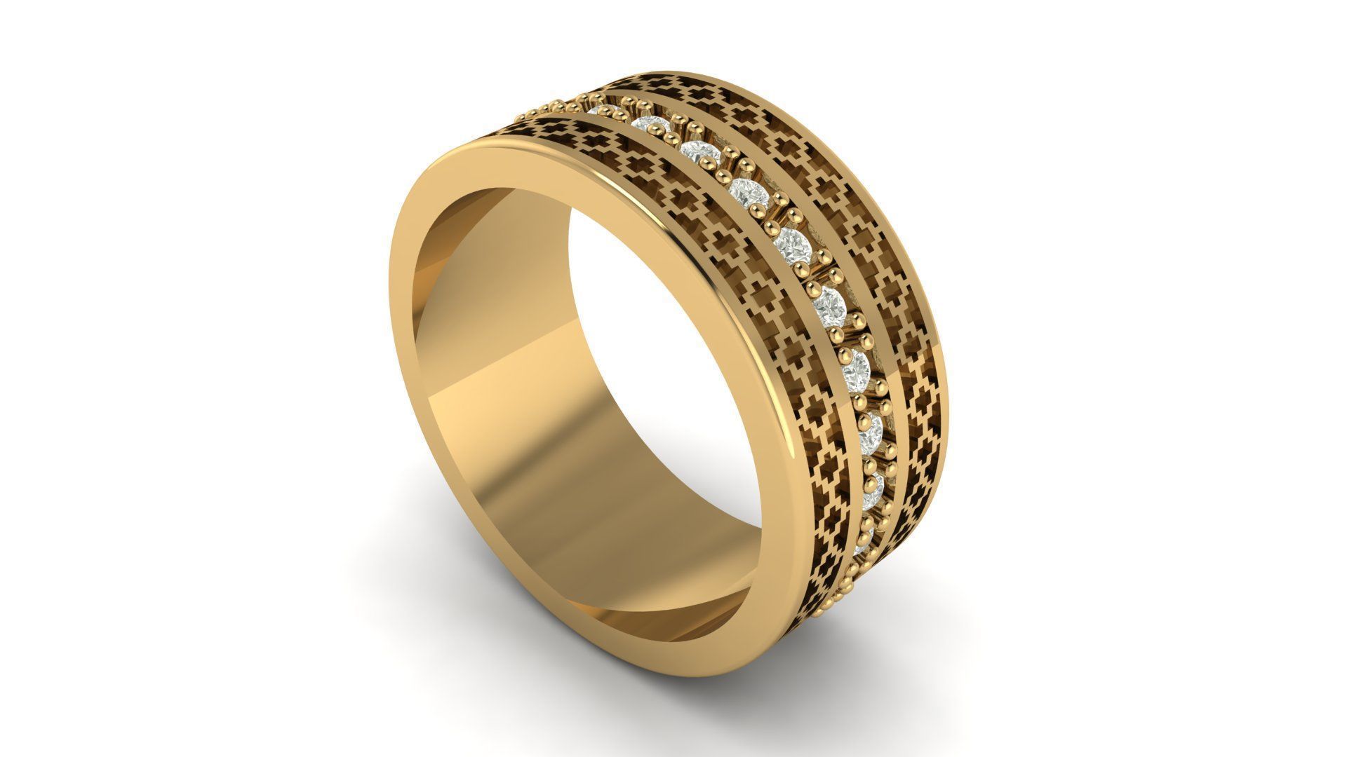 Solitaire Wedding Engagement Ring 3D print model 3D print model_1