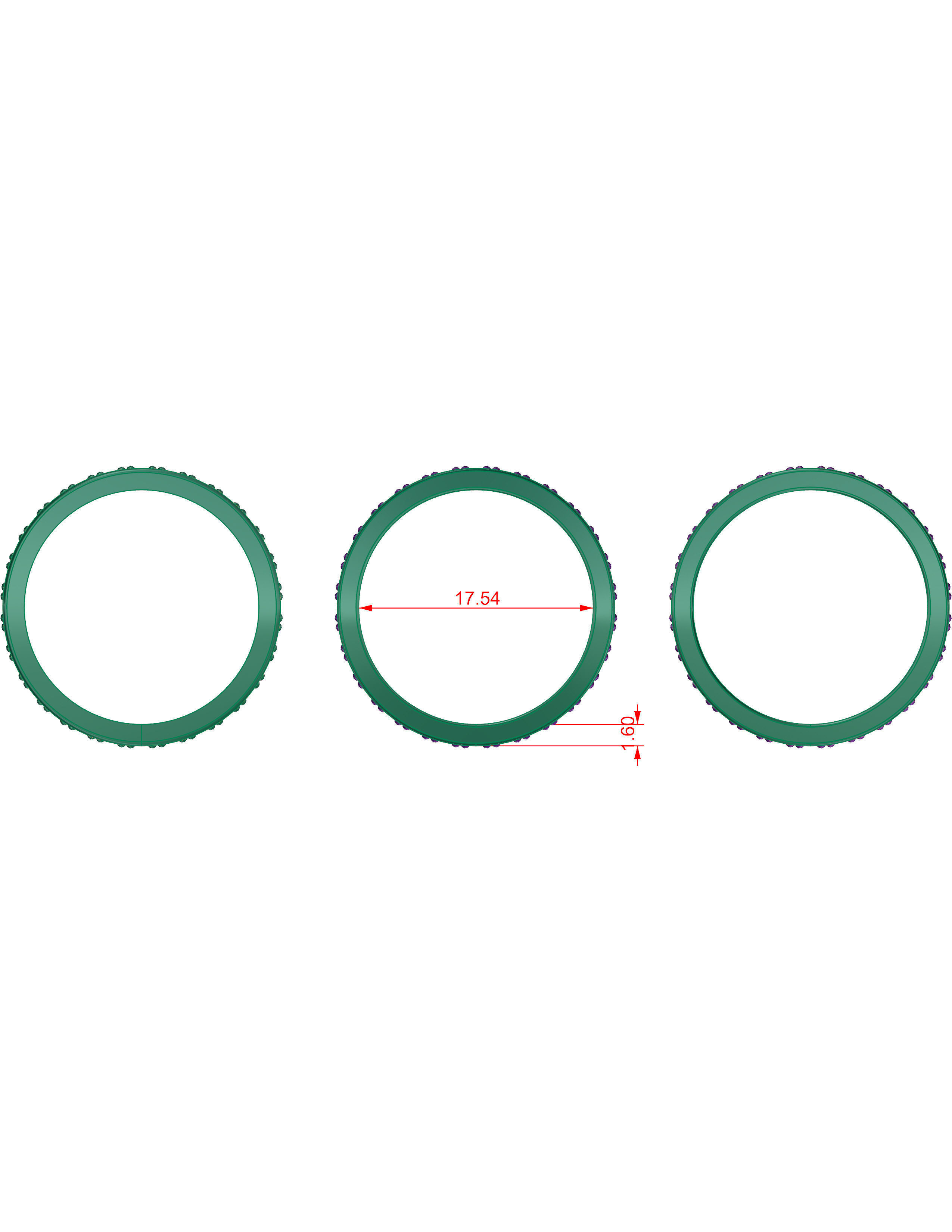 Solitaire Wedding Engagement Ring 3D print model 3D print model_9