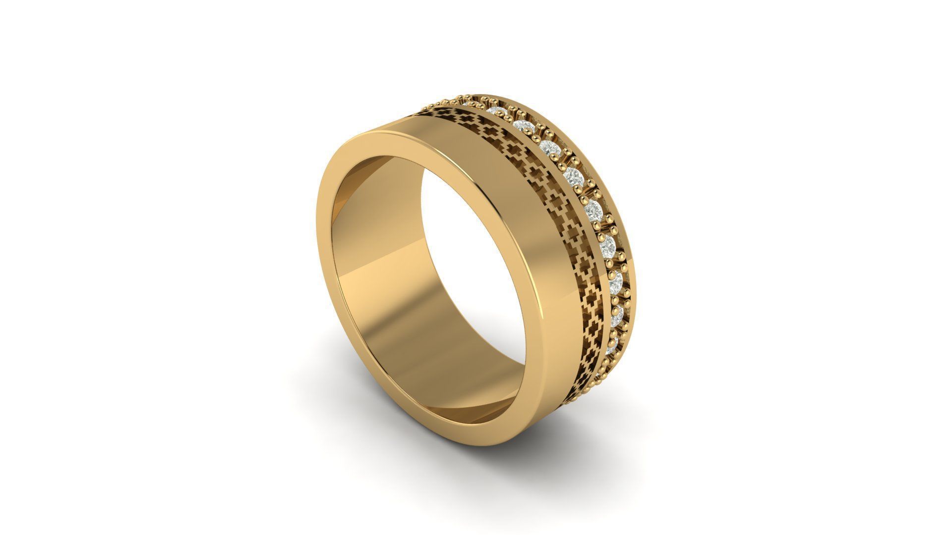 Solitaire Wedding Engagement Ring 3D print model 3D print model_3