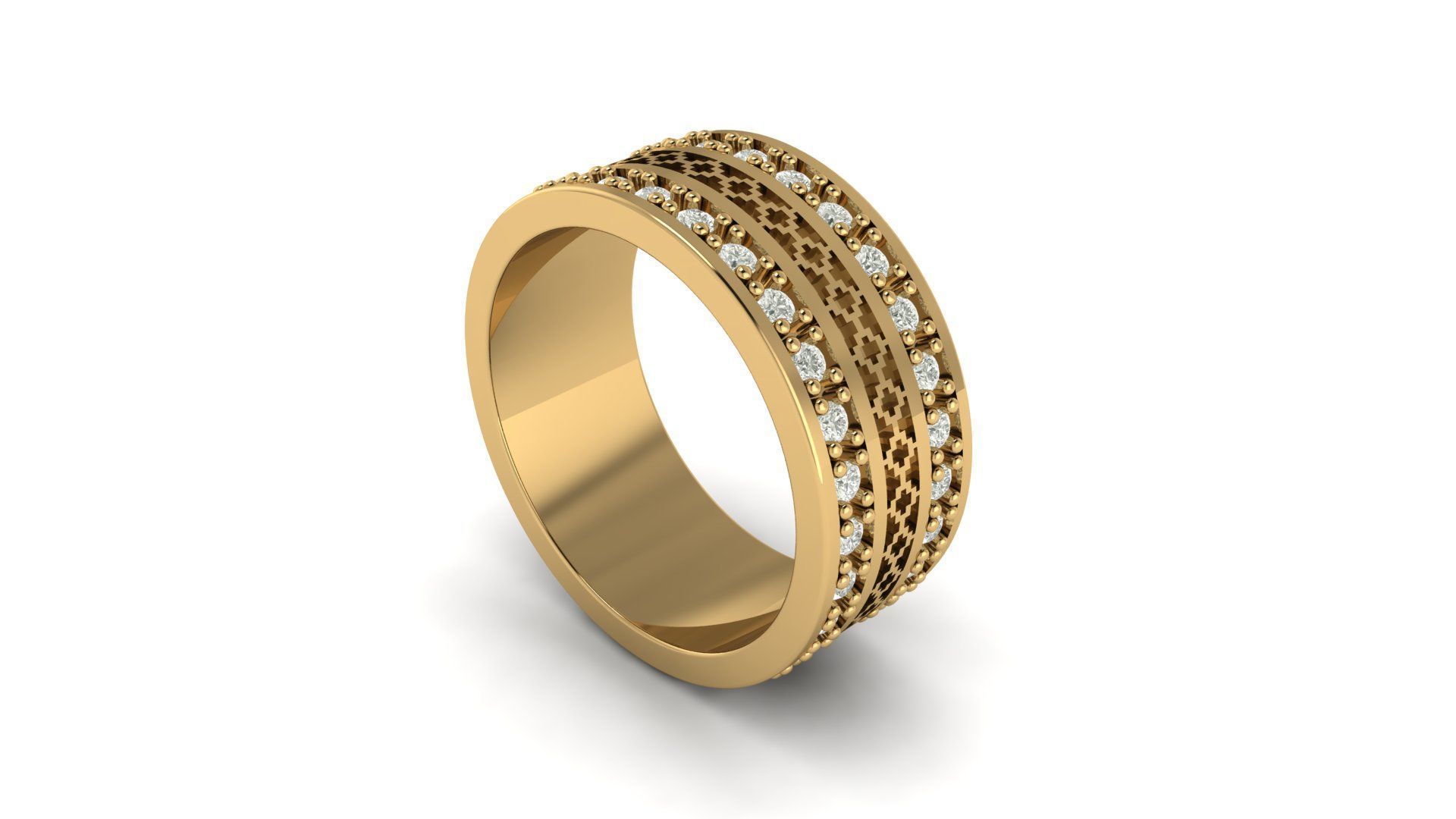 Solitaire Wedding Engagement Ring 3D print model 3D print model_2