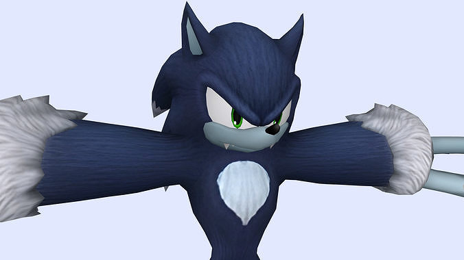 Sonic the Werehog - Sonic Dash Low-poly 3D model