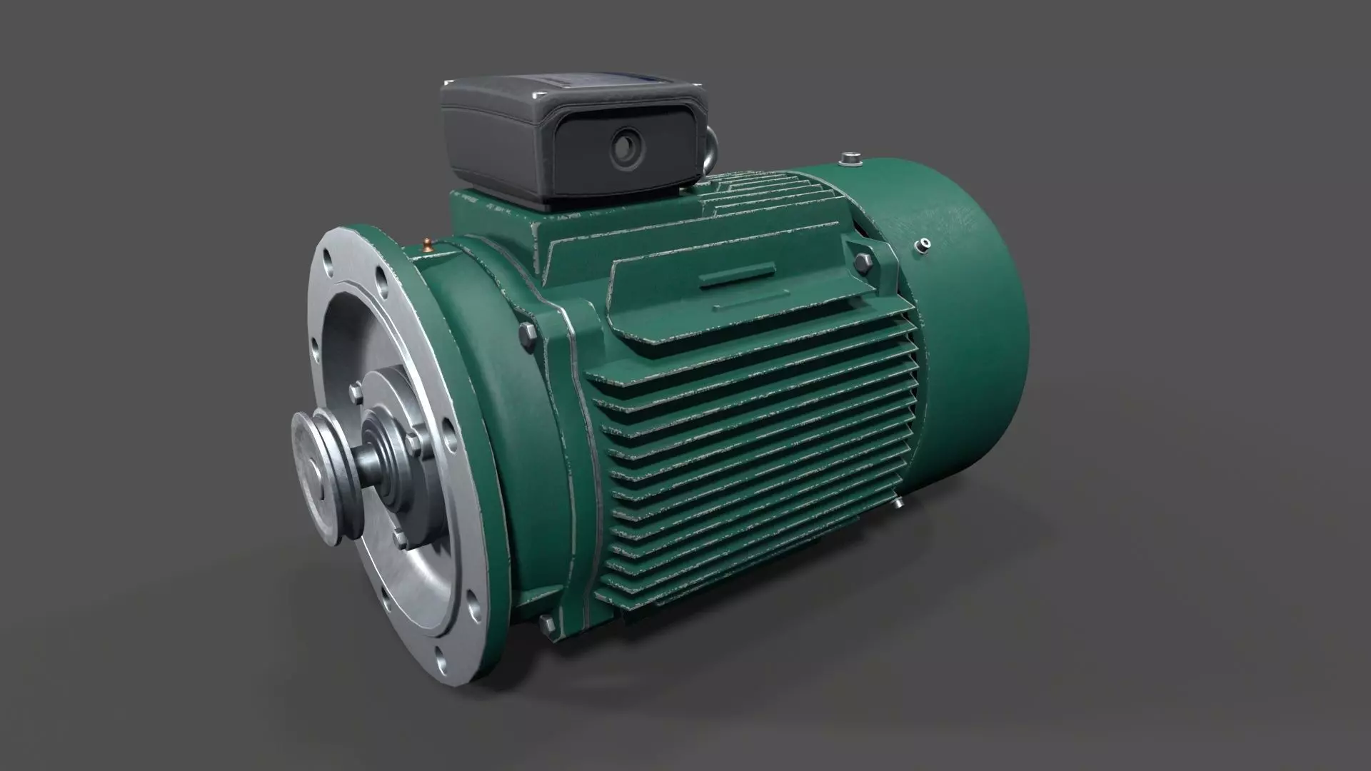 electrical machinery Low-poly 3D model_0