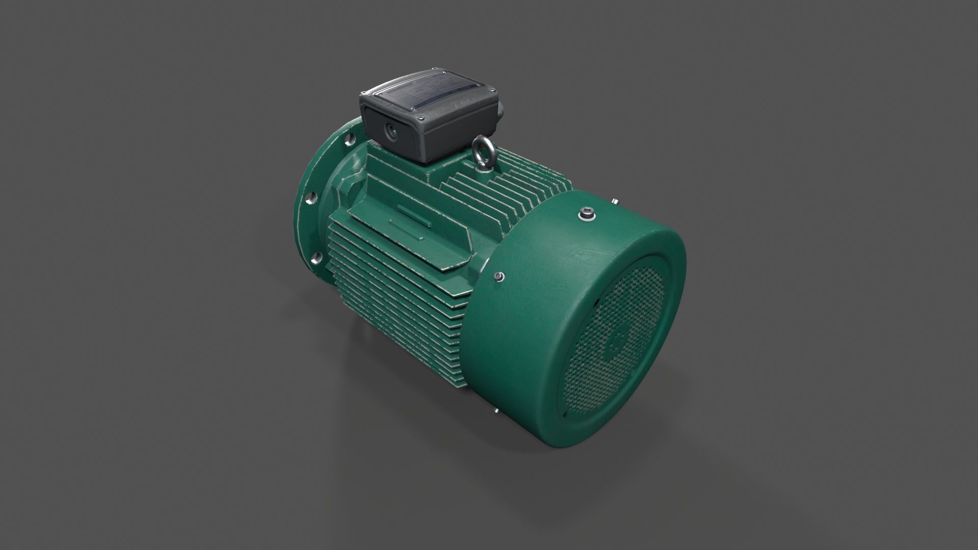 electrical machinery Low-poly 3D model_5