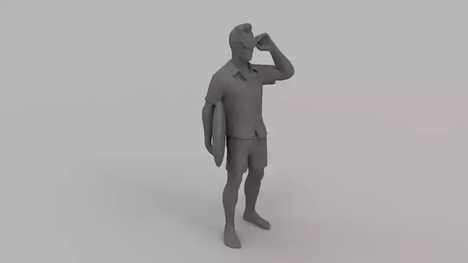 Stylish Beach Guy - 3D Printable Summer Figure 3D print model