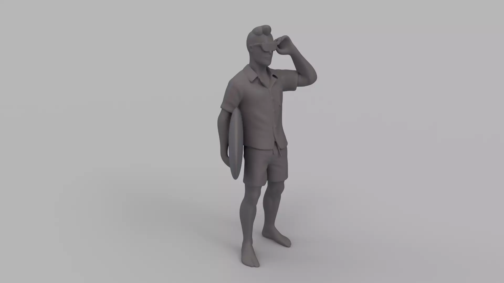 Stylish Beach Guy - 3D Printable Summer Figure 3D print model