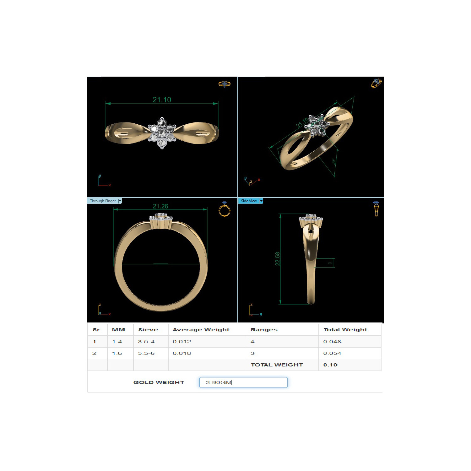 Women Ring Render 3dm STL MTL SLC JCD OBJ FBX Details 3D print model_20