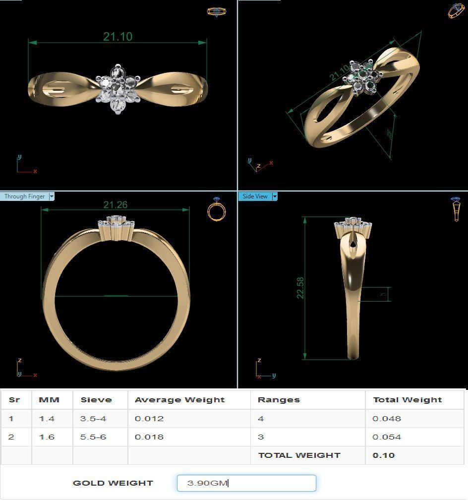 Women Ring Render 3dm STL MTL SLC JCD OBJ FBX Details 3D print model_19