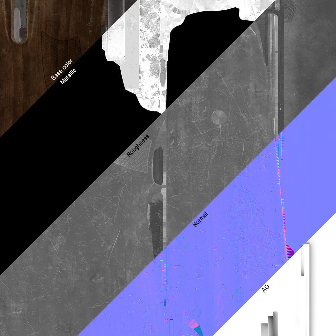 Generic double barrel shotgun  Low-poly 3D model_26