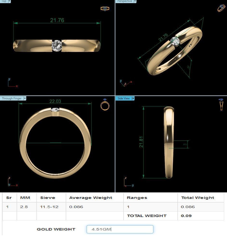 Women Ring Render 3dm STL MTL SLC JCD OBJ FBX Details 3D print model_18