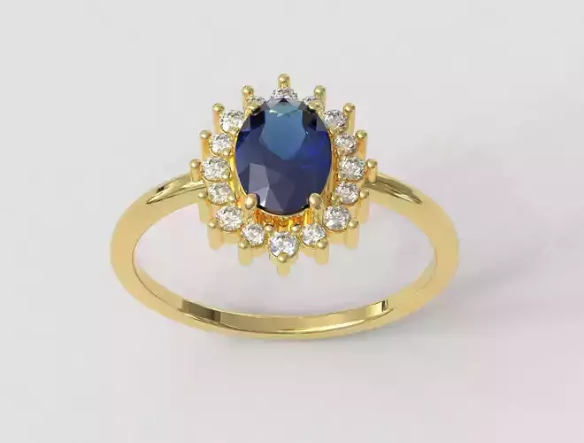 Oval Gemstone Classic Ring