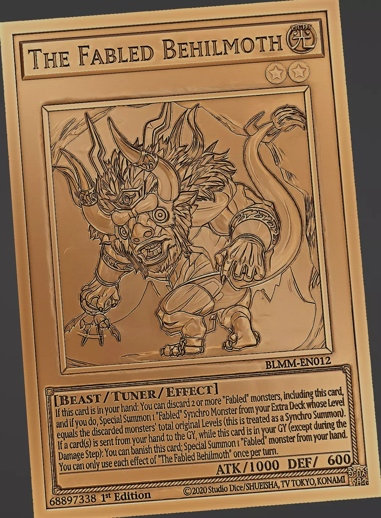 The Fabled Behilmoth - yu-gi-oh Free 3D print model