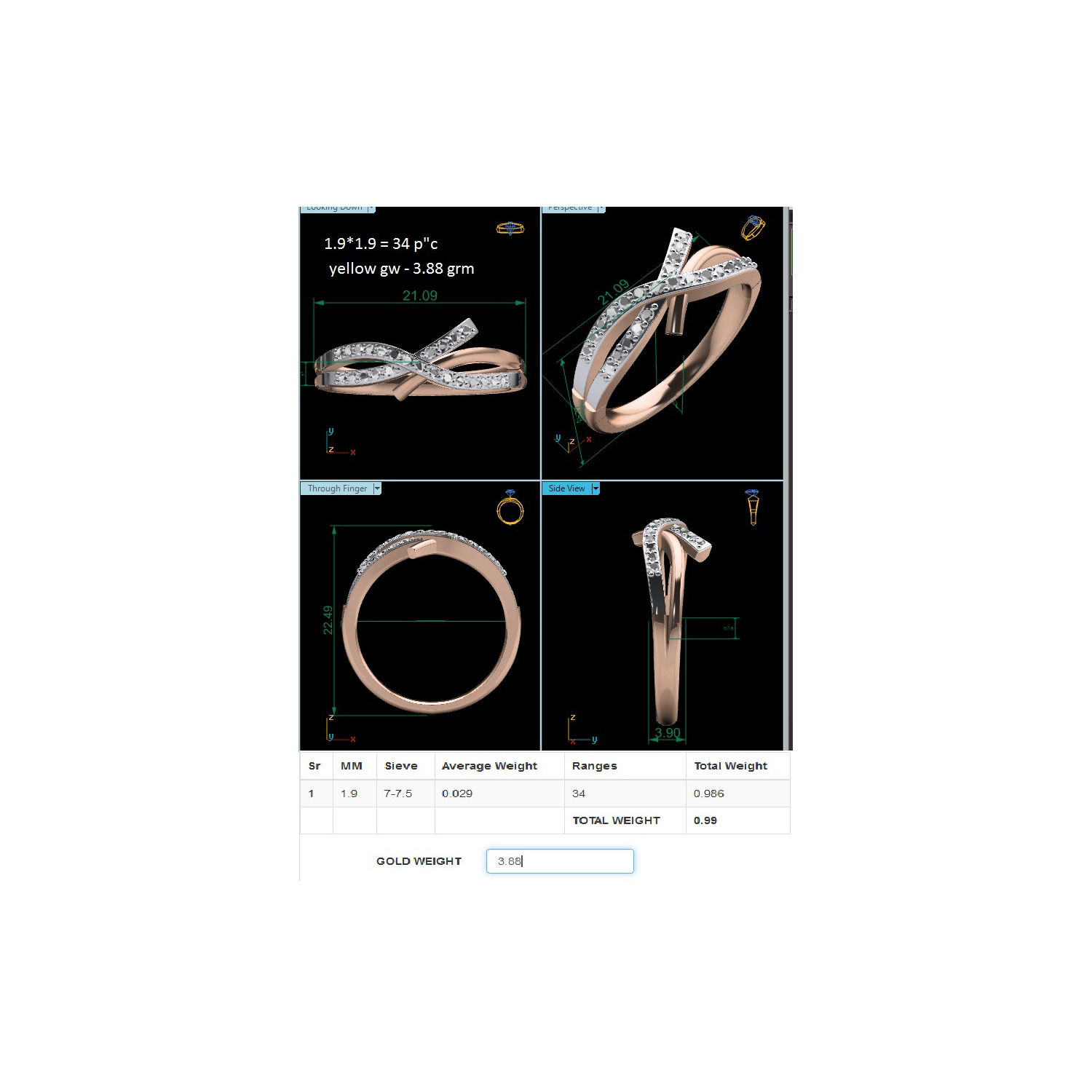 Women Ring Render 3dm STL MTL SLC JCD OBJ FBX Details 3D print model_24