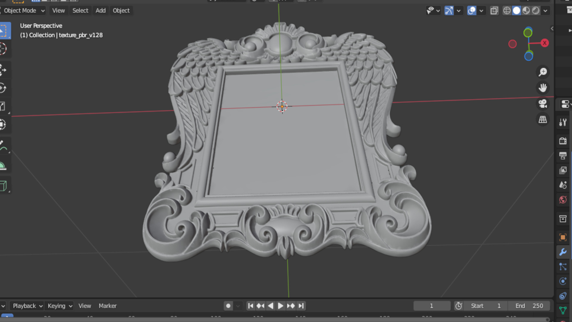 carved frame mirror cnc and 3d printing 3D print model_5