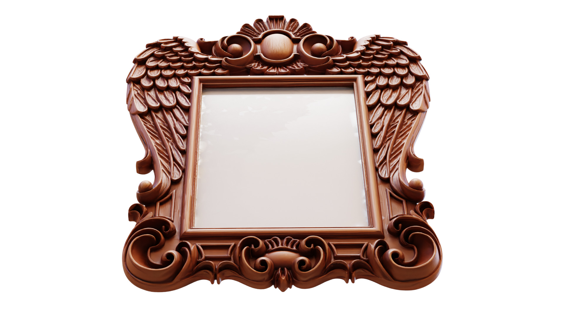 carved frame mirror cnc and 3d printing 3D print model_4