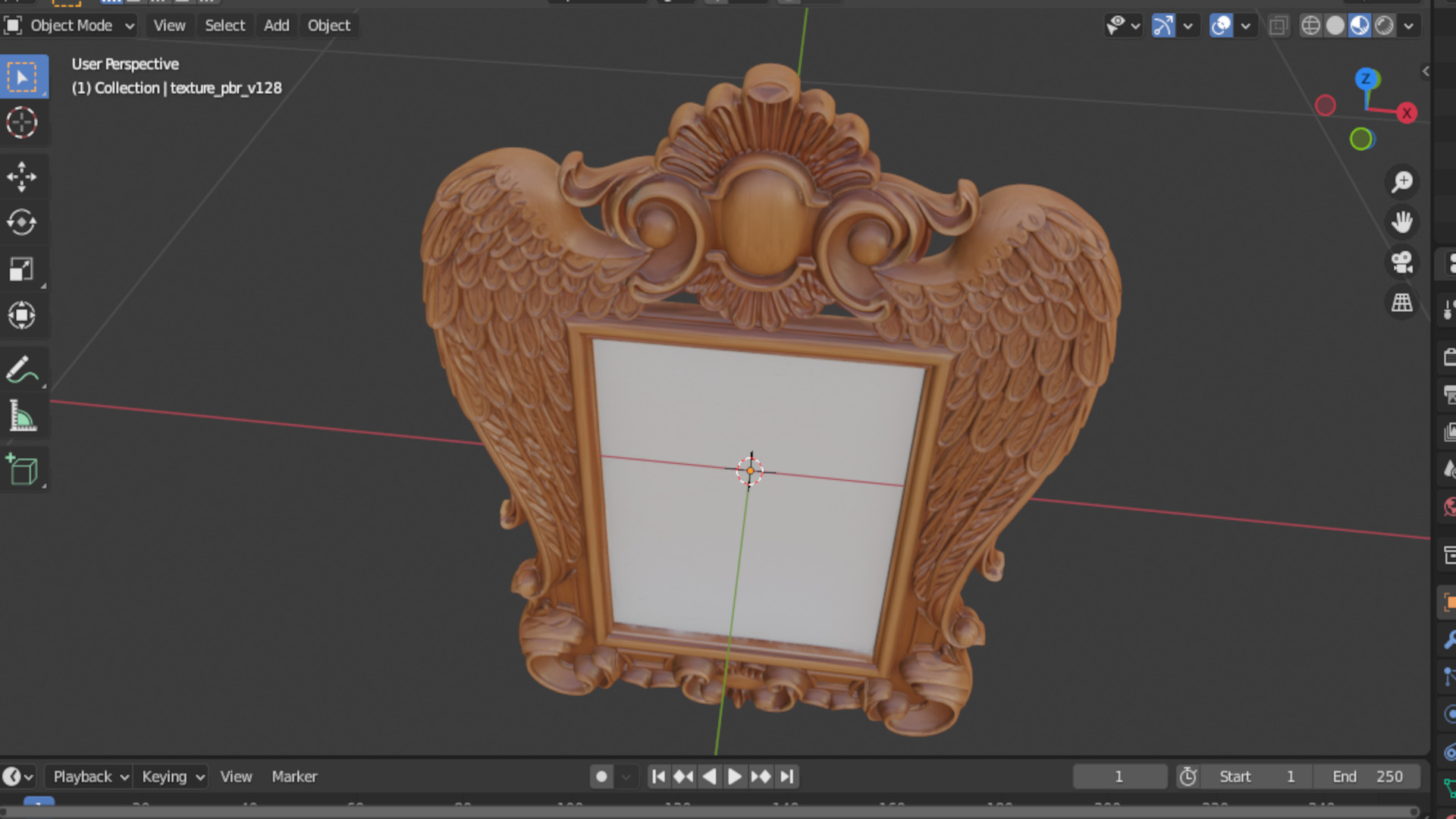 carved frame mirror cnc and 3d printing 3D print model_6