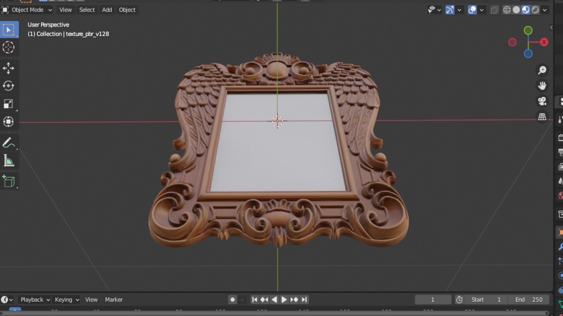 carved frame mirror cnc and 3d printing 3D print model_11