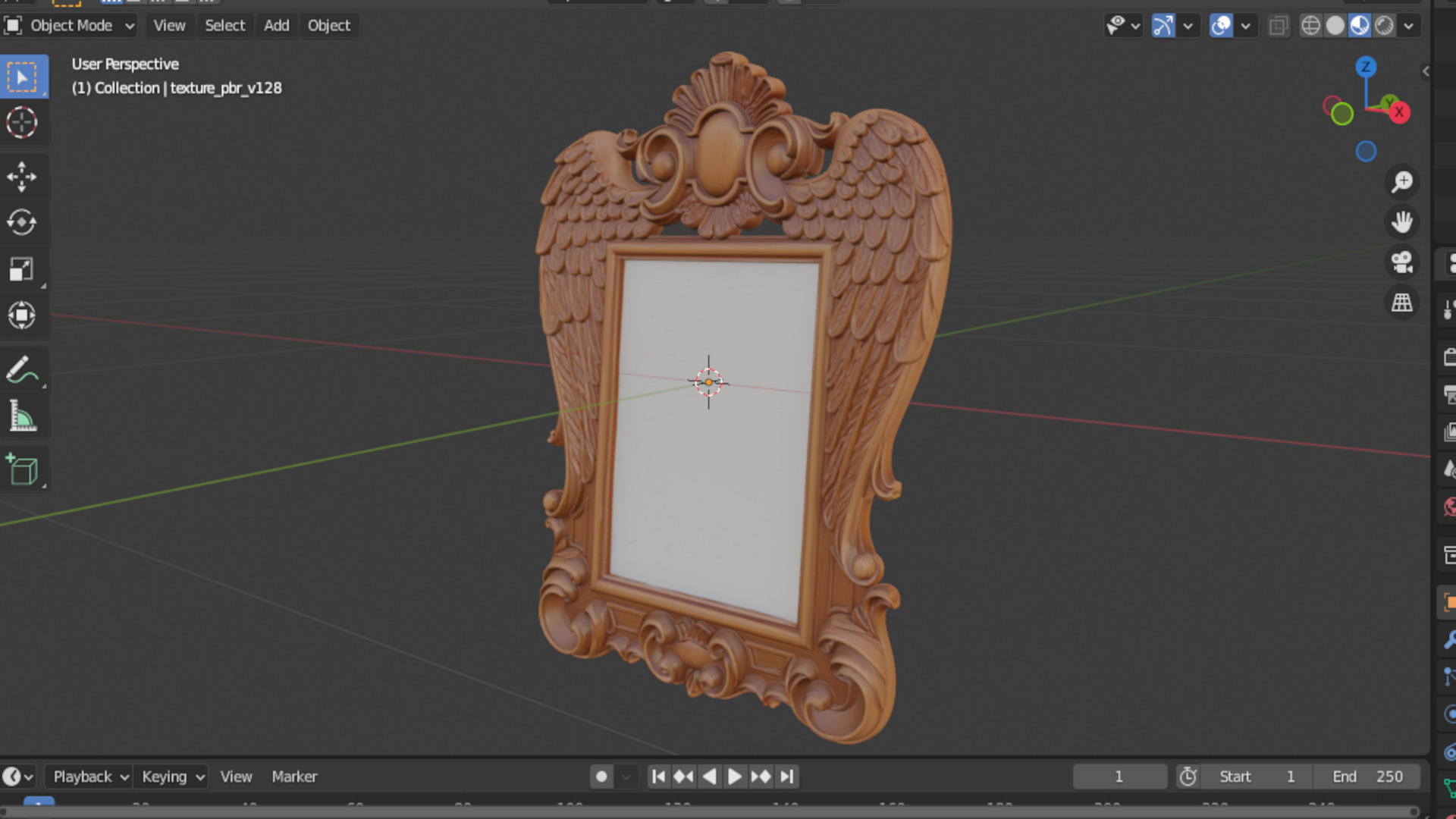 carved frame mirror cnc and 3d printing 3D print model_9