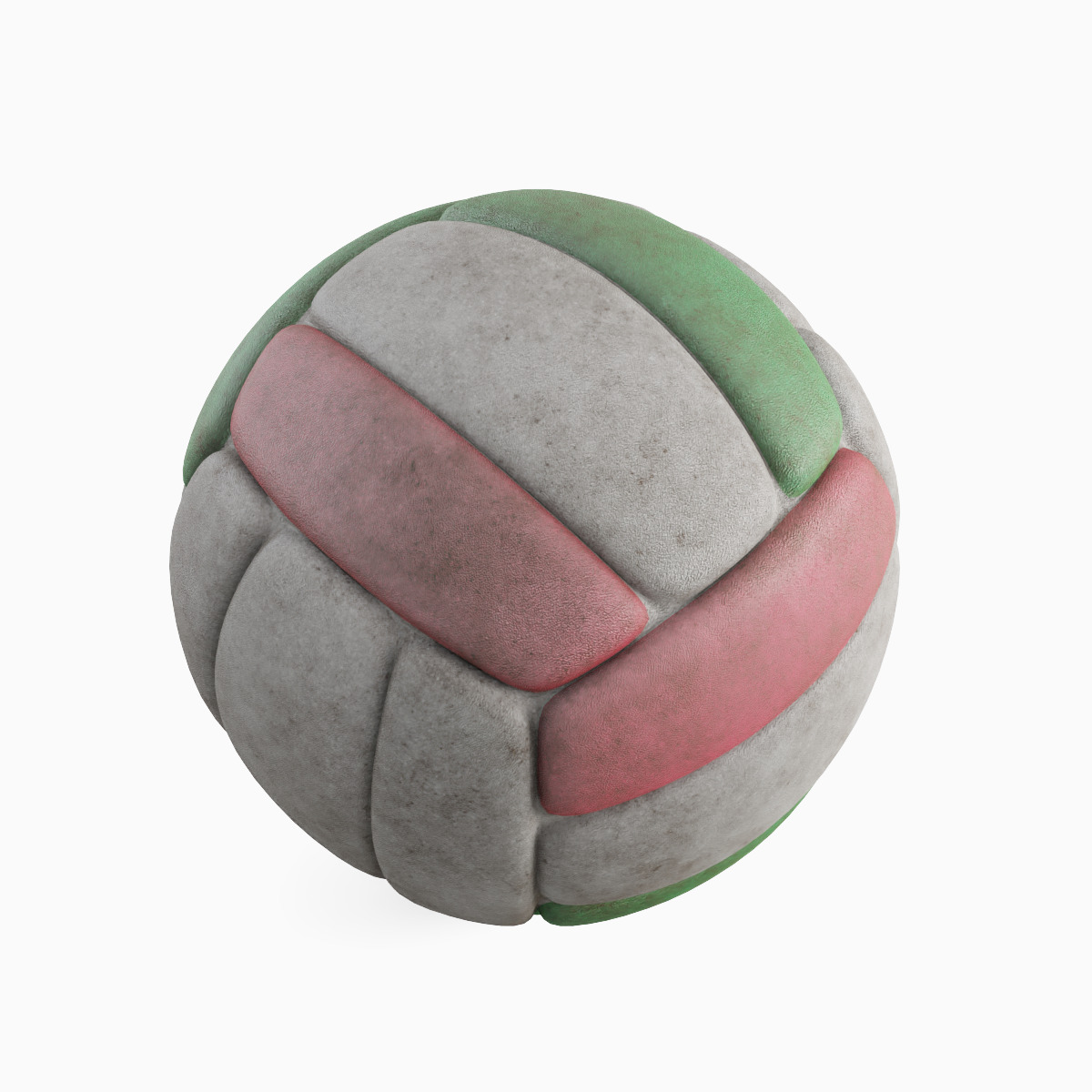 Dirty Volleyball Ball Set 3D model_7