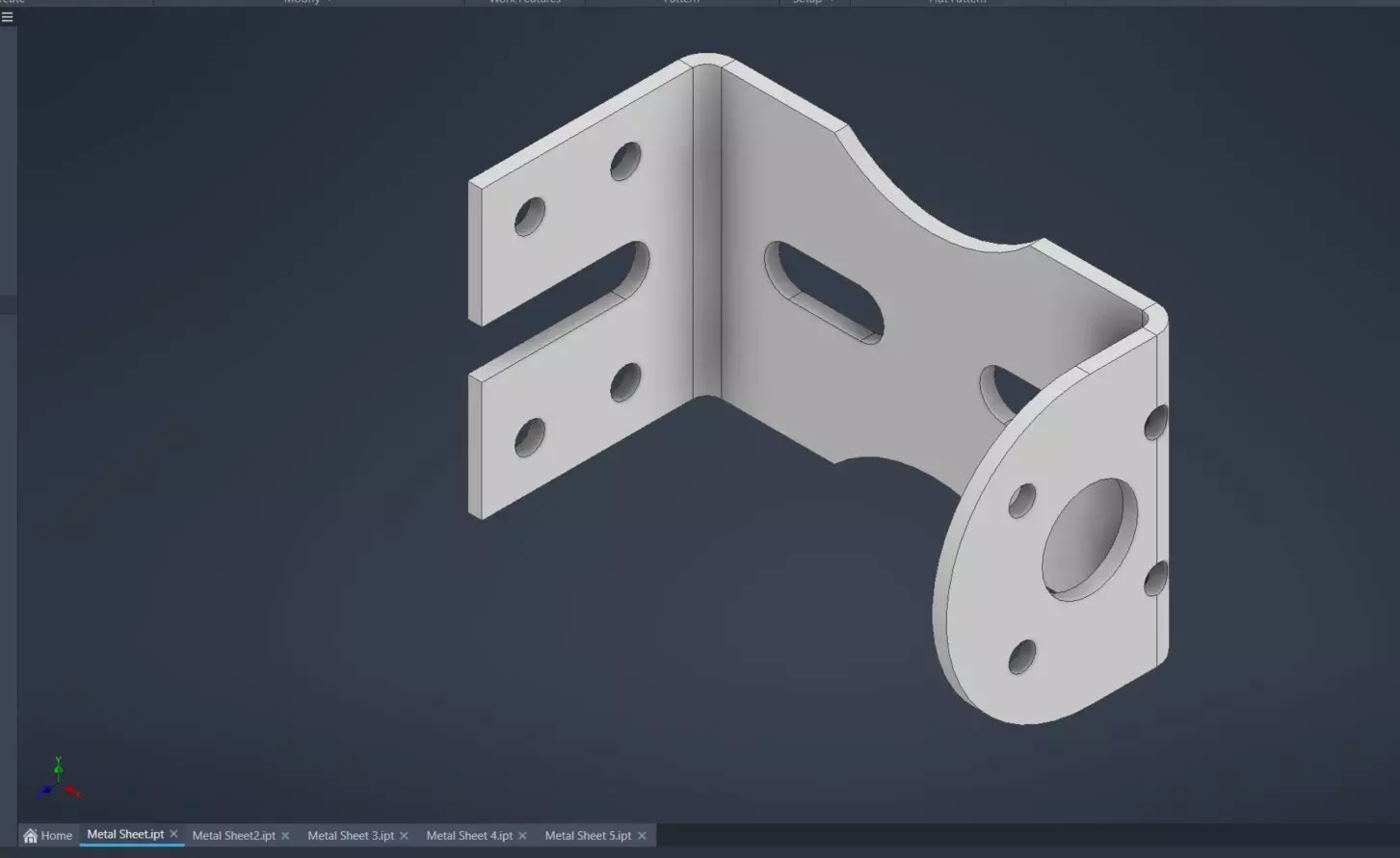 Metal Sheet 1 Practice Exercise  3D print model_0