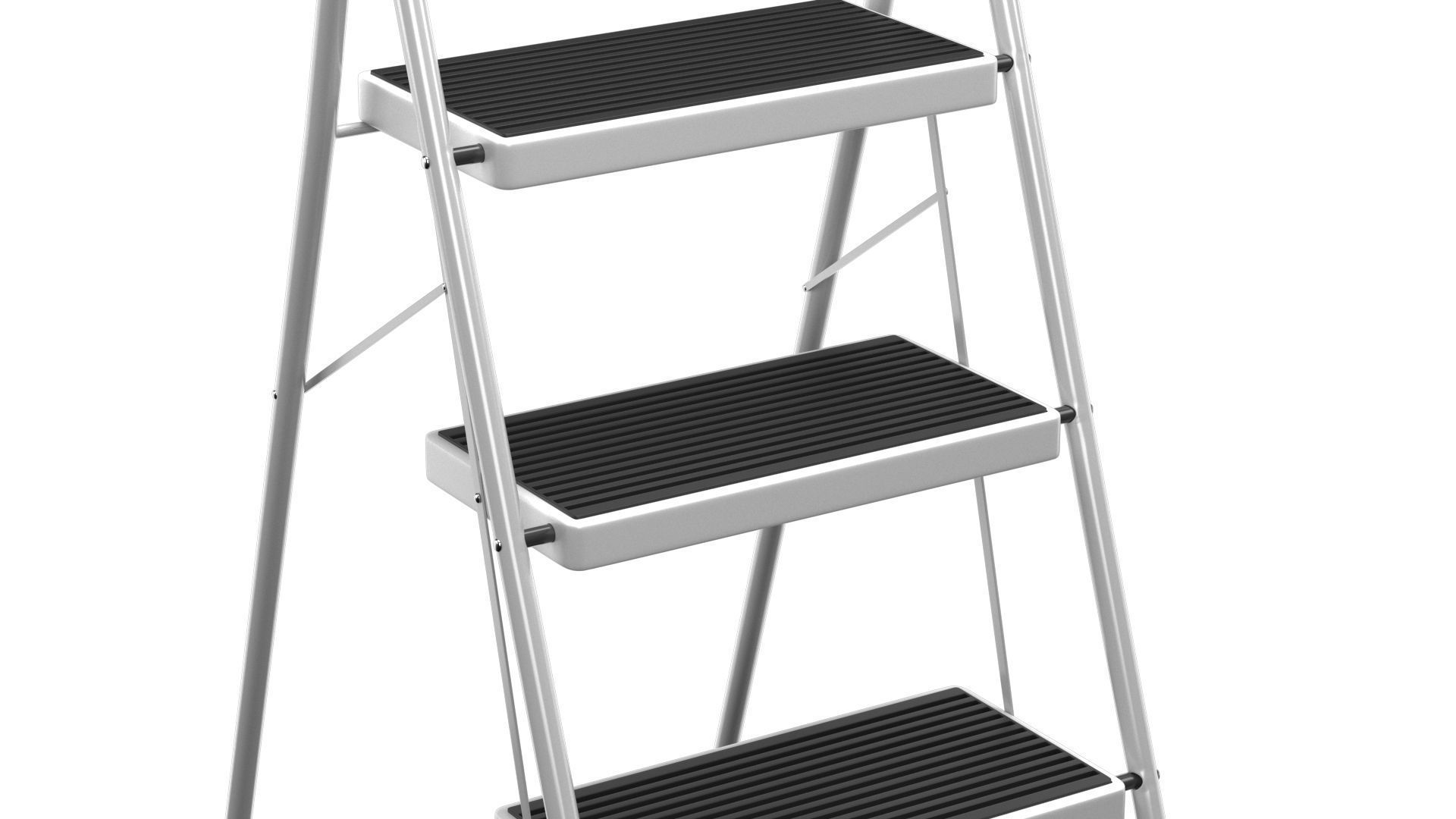3 Step Folding Ladder 3D model_2