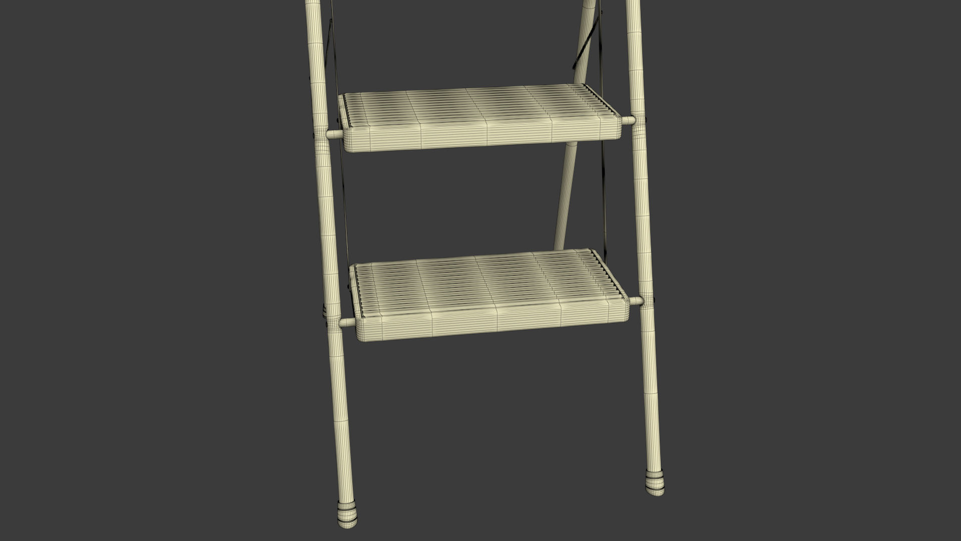 3 Step Folding Ladder 3D model_12