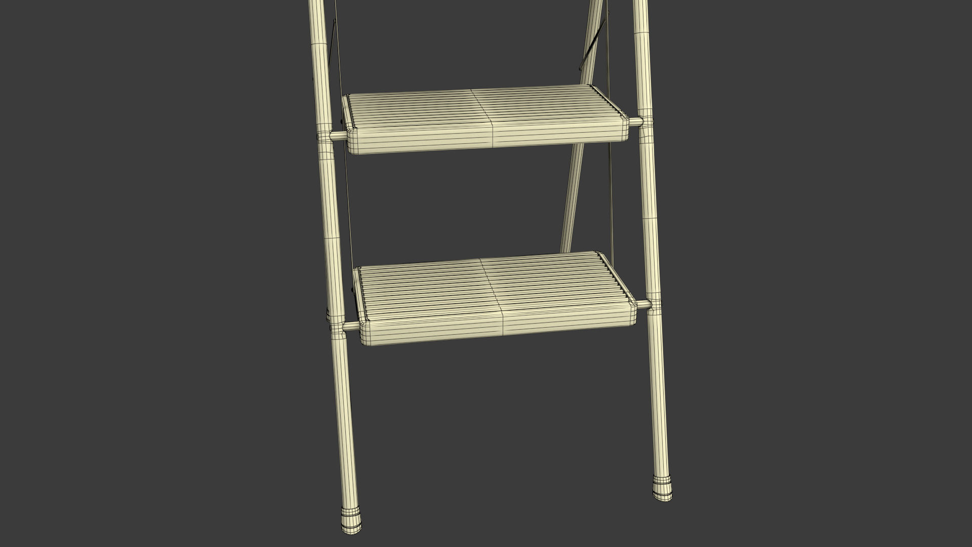 3 Step Folding Ladder 3D model_11