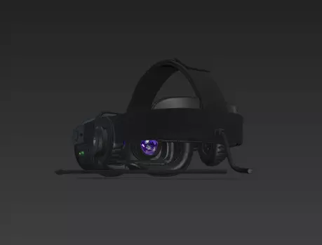 Sleek Modern VR Headset with Fabric Straps and Built-in Audio 3D model_0