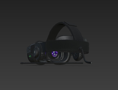 Sleek Modern VR Headset with Fabric Straps and Built-in Audio 3D model_1