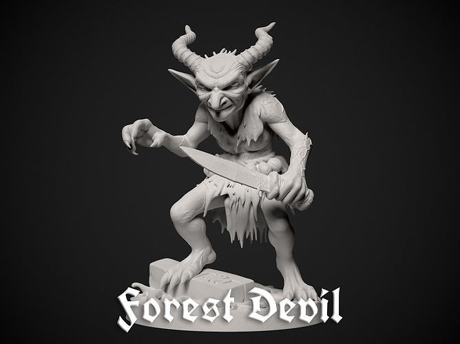 Miniature of a Forest Devil - 3d print model 3D print model