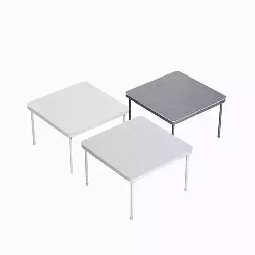 Folding Table Set Low-poly 3D model Folding Table Set Low-poly 3D model