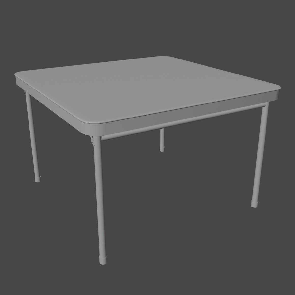 Folding Table Set Low-poly 3D model_20
