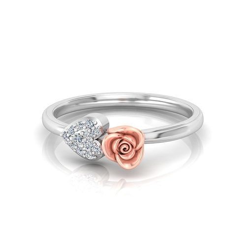 Heart  Rose Diamond Ring  Romantic 3D print model