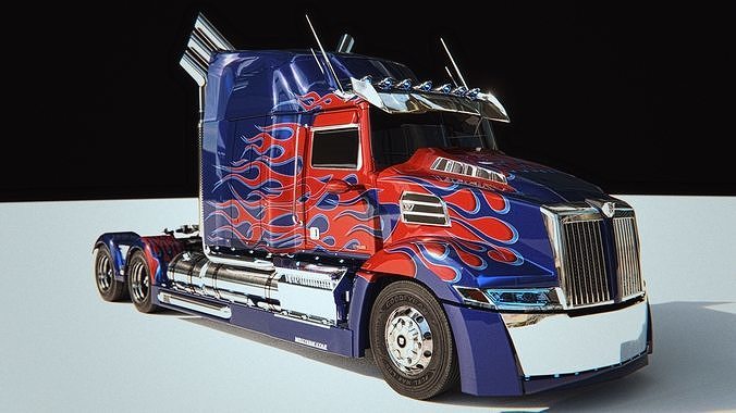 Western Star 5700xe Optimus Prime 3D model