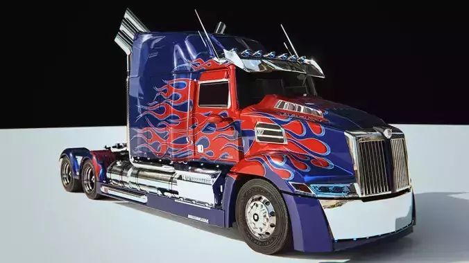 Western Star 5700xe Optimus Prime 3D model