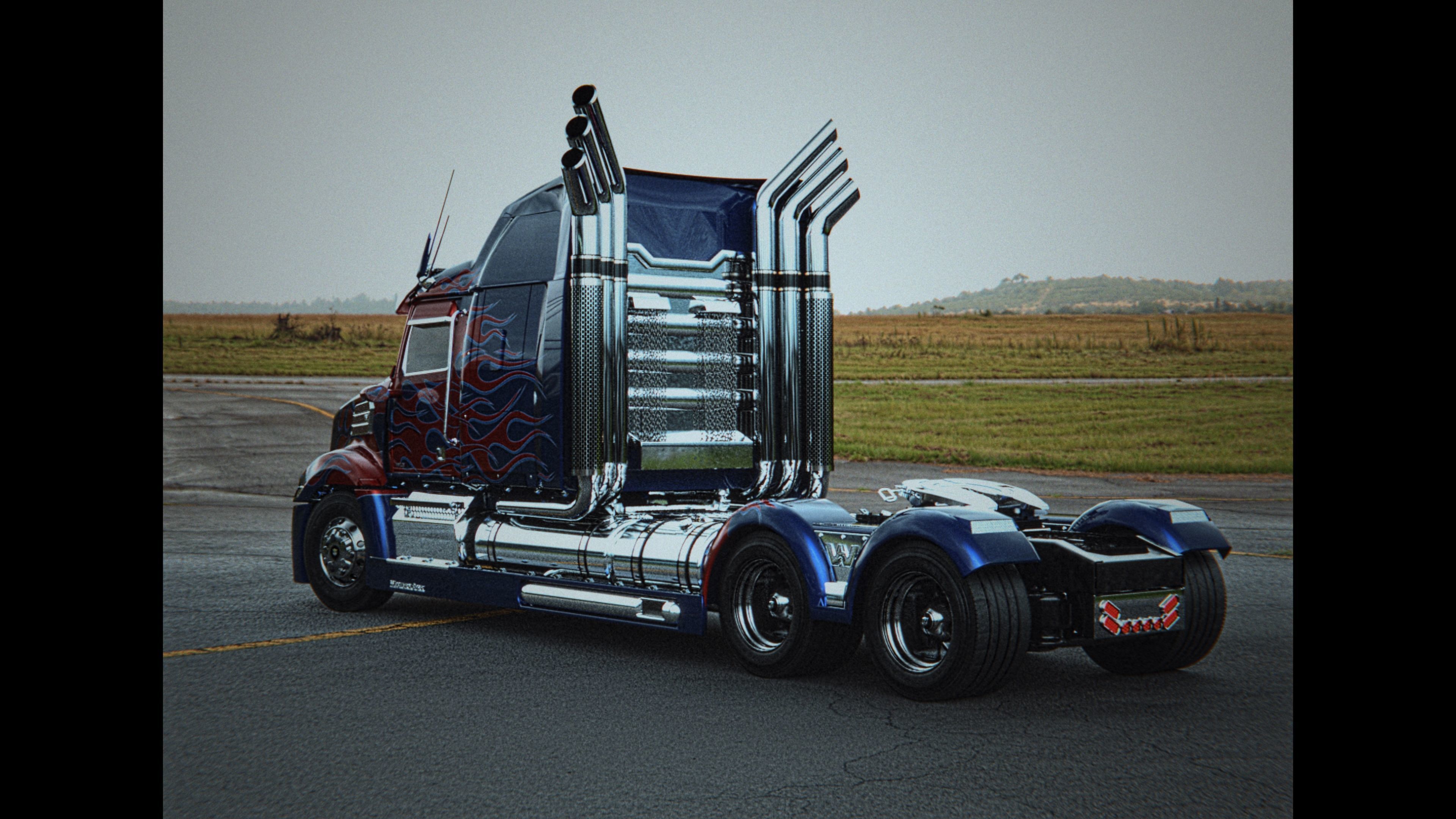 Western Star 5700xe Optimus Prime 3D model_3