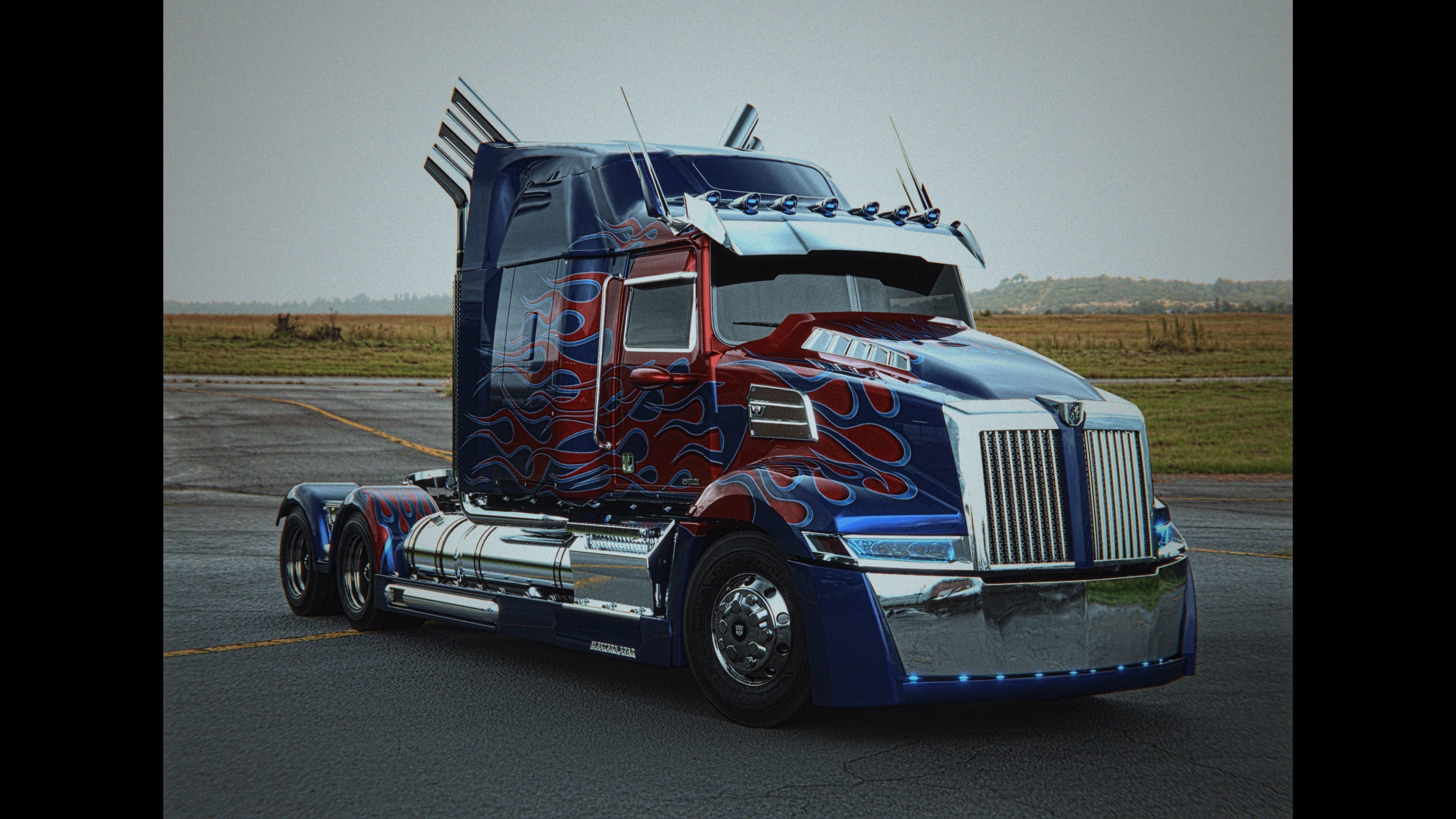 Western Star 5700xe Optimus Prime 3D model_2