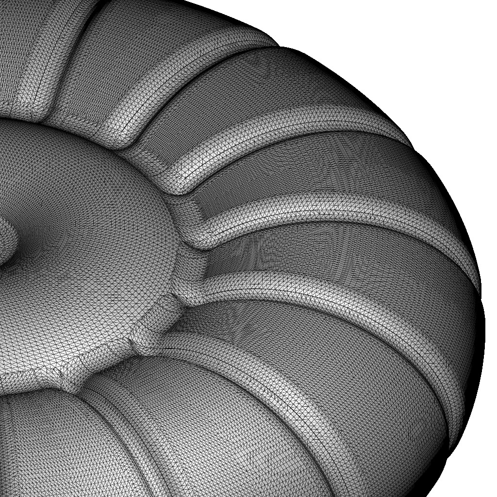 Exquisite Round Pillow 3D print model_5