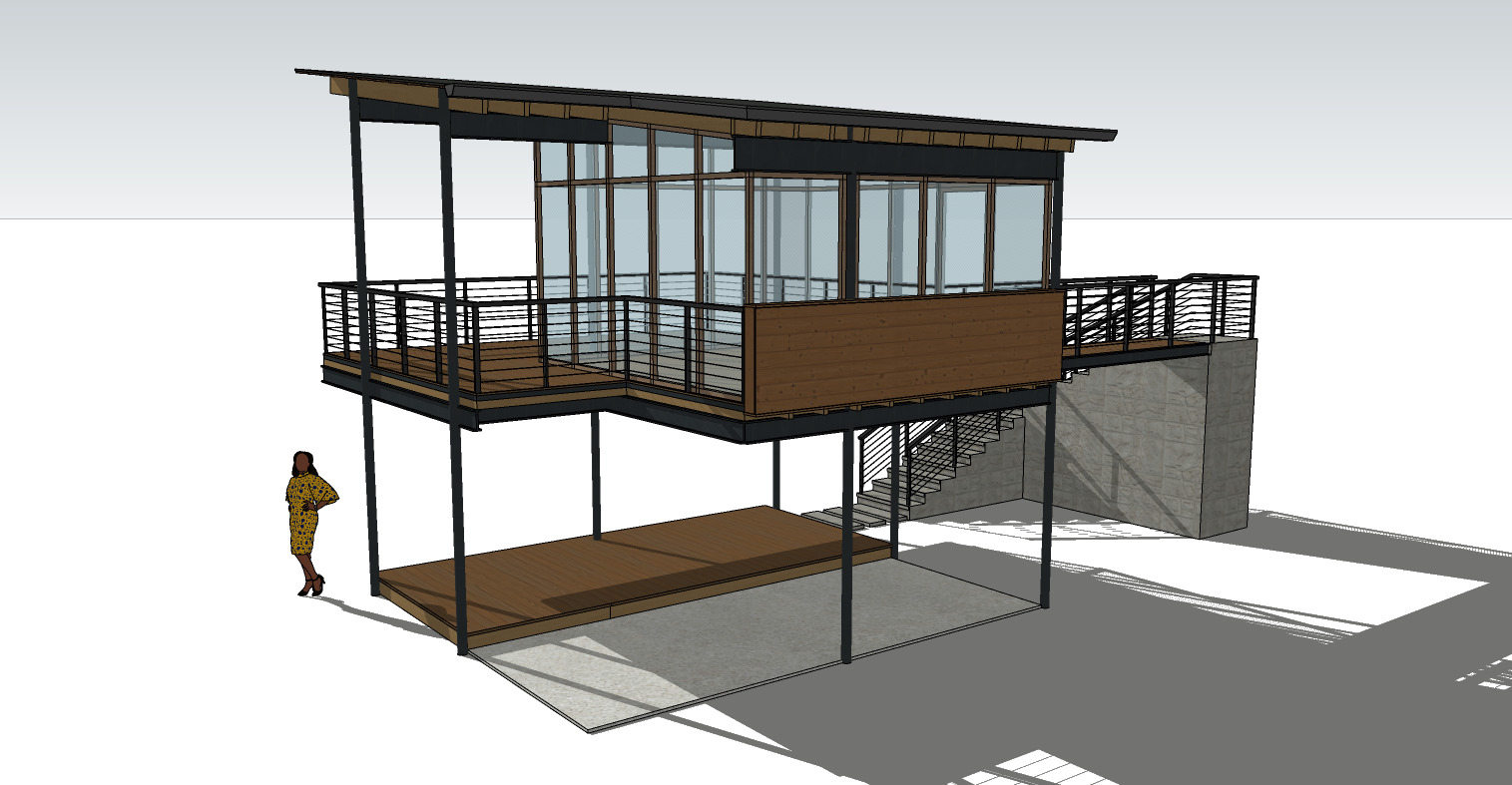 Forest Cabin House Modern Style 3D model_9