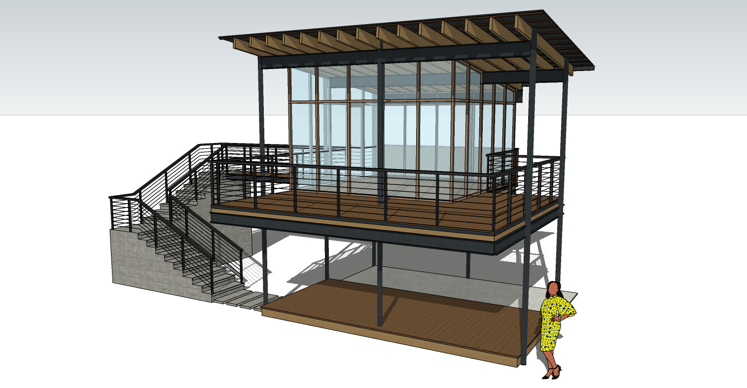 Forest Cabin House Modern Style 3D model_7