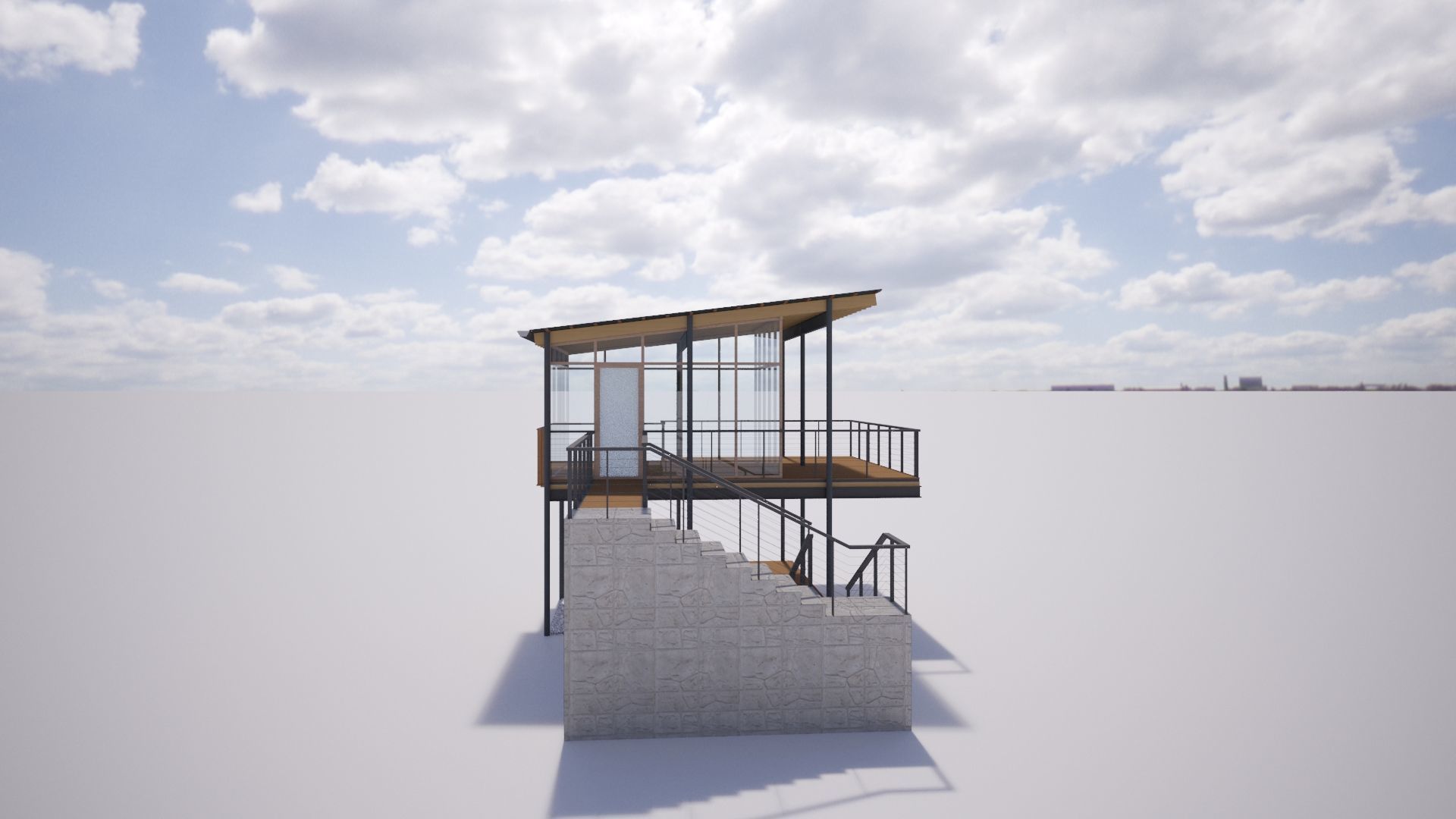 Forest Cabin House Modern Style 3D model_5