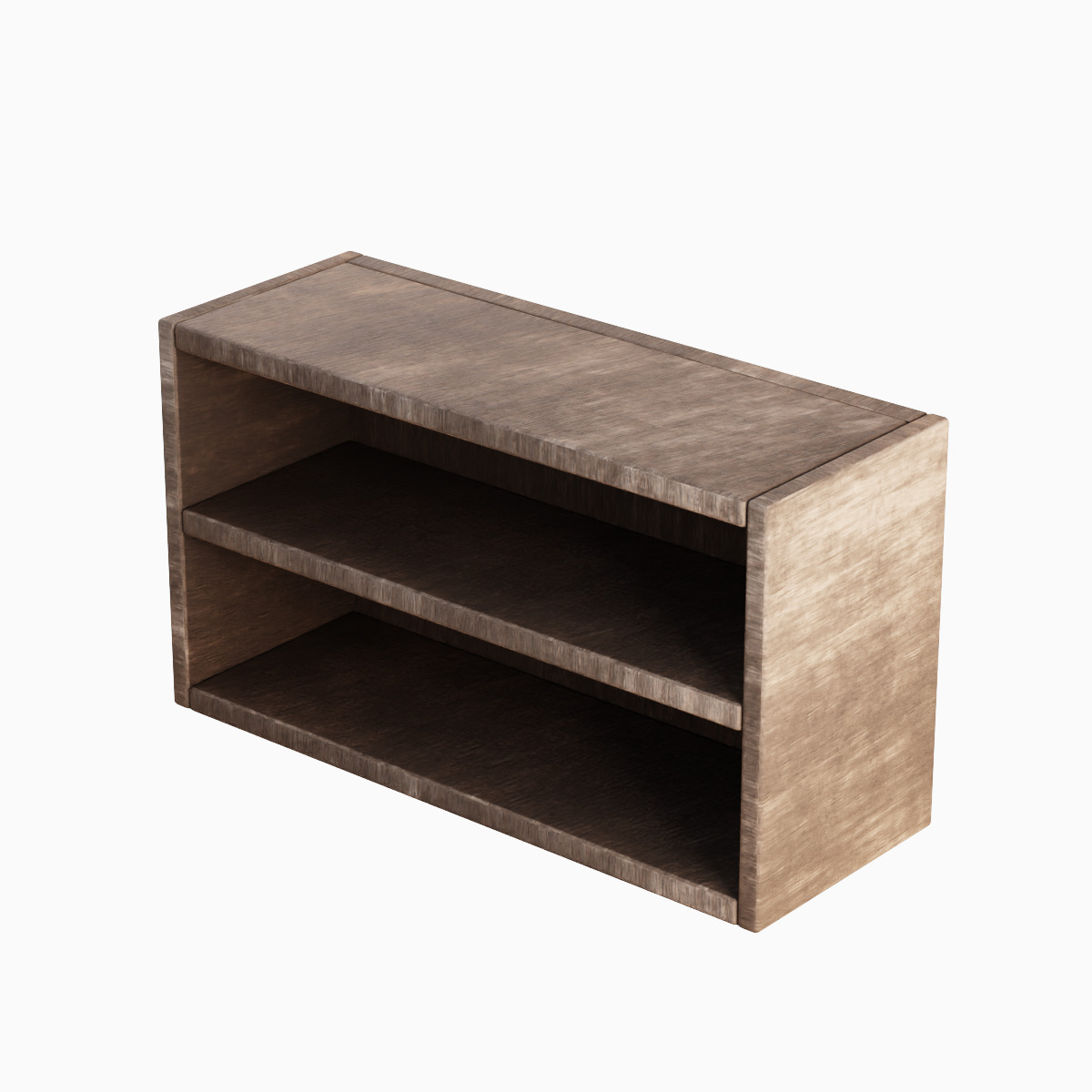 Simple Wooden Bookshelf Set Low-poly 3D model_28