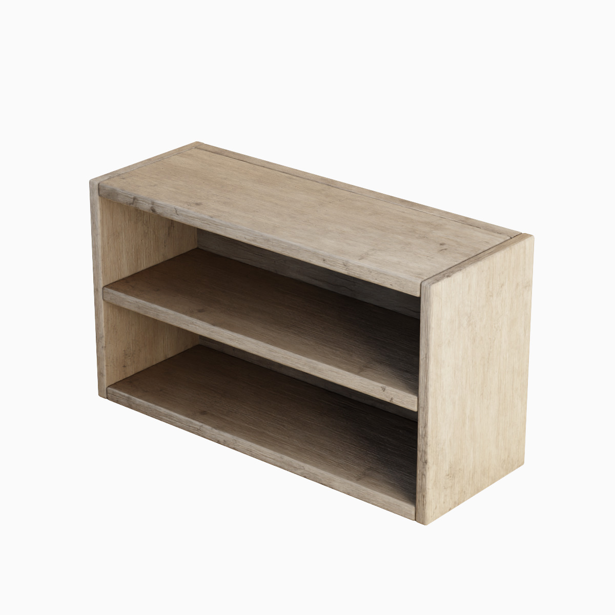 Simple Wooden Bookshelf Set Low-poly 3D model_24