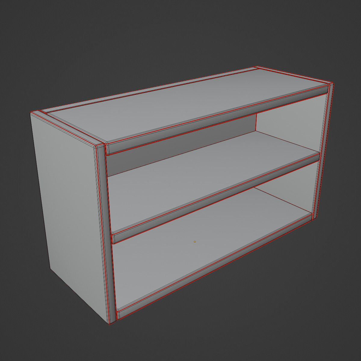 Simple Wooden Bookshelf Set Low-poly 3D model_31