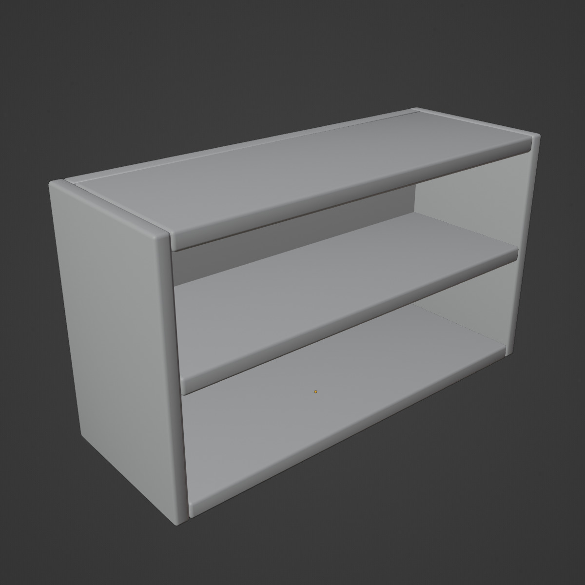Simple Wooden Bookshelf Set Low-poly 3D model_32