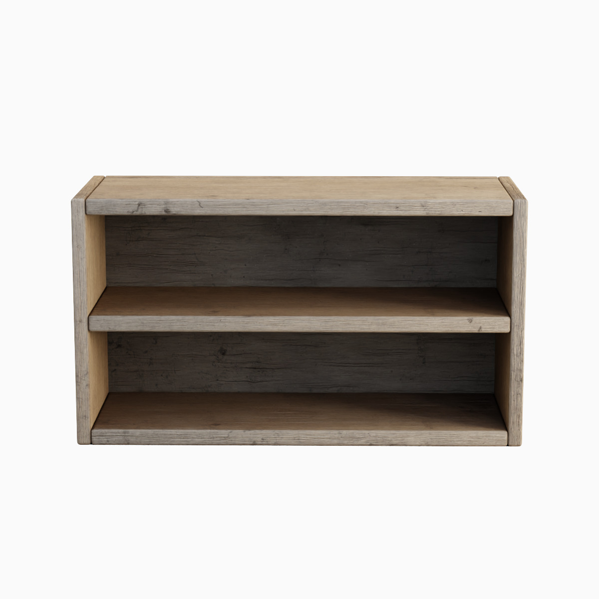 Simple Wooden Bookshelf Set Low-poly 3D model_19