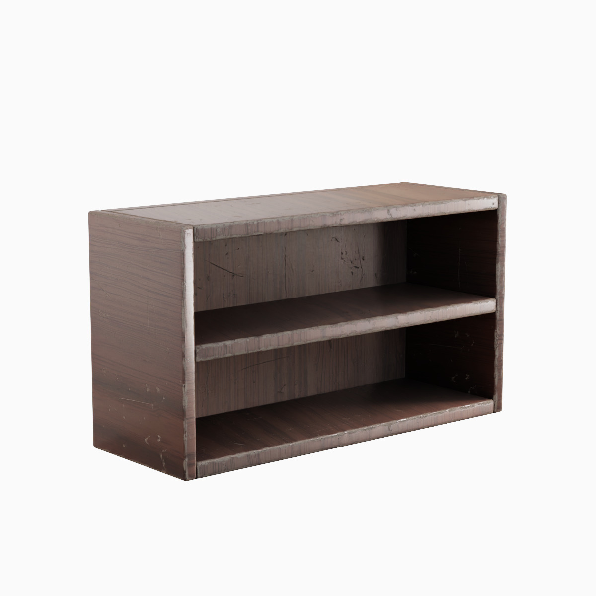 Simple Wooden Bookshelf Set Low-poly 3D model_14