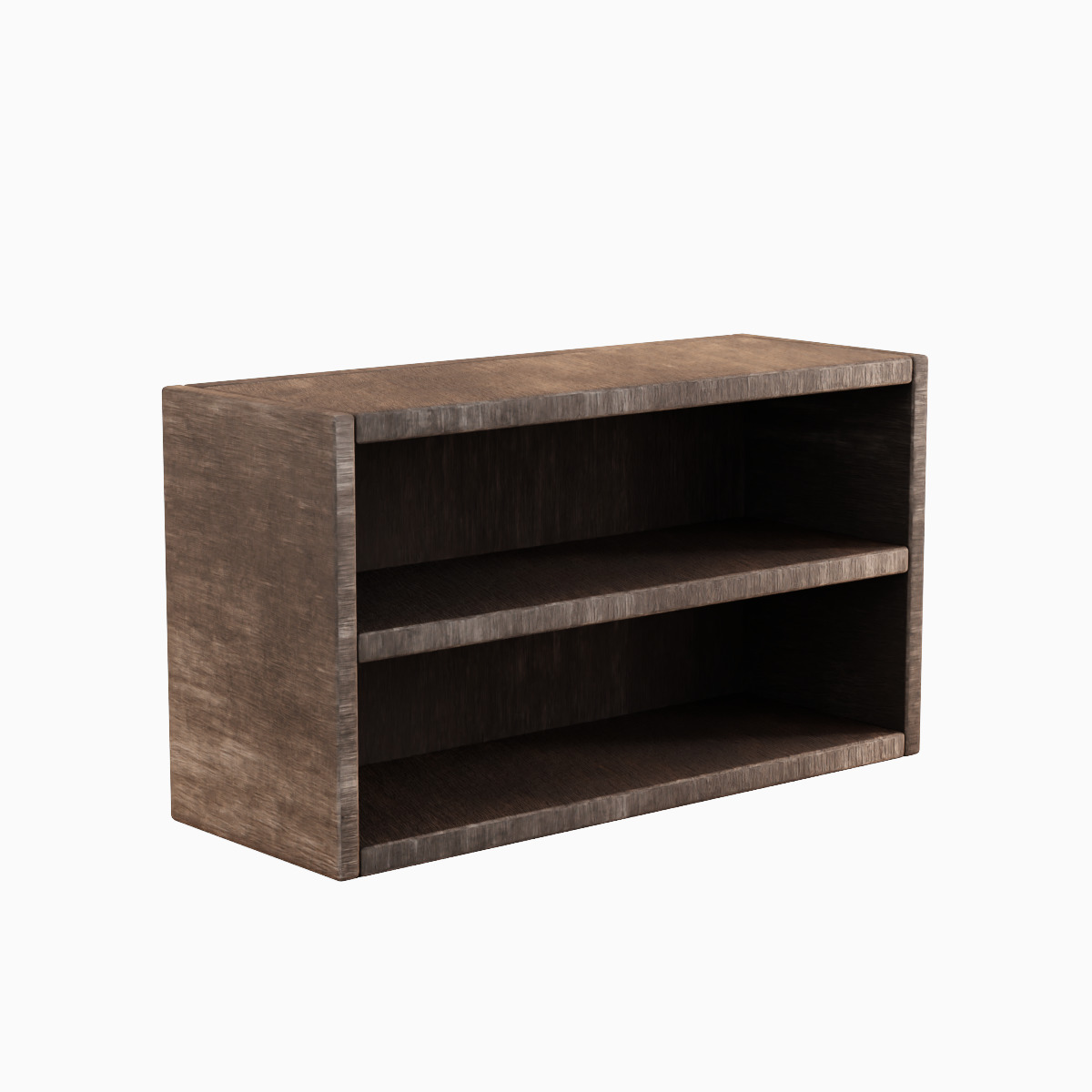 Simple Wooden Bookshelf Set Low-poly 3D model_27