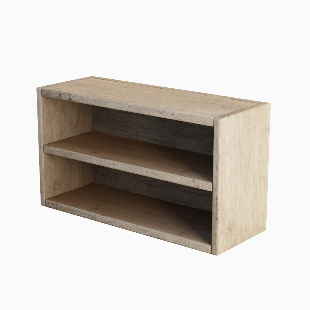Simple Wooden Bookshelf Set Low-poly 3D model_21